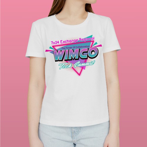 80's theme fun design, for non profit organizationwomen in mission critical operations