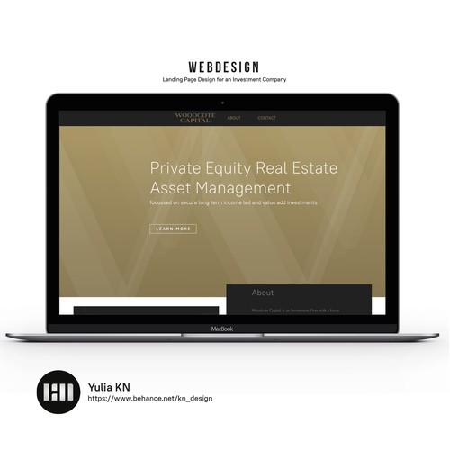 Landing Page Design for an Investment Firm