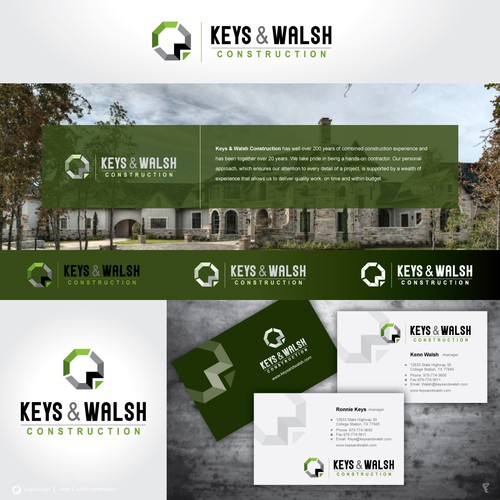 Create a capturing new logo for Keys & Walsh Construction!