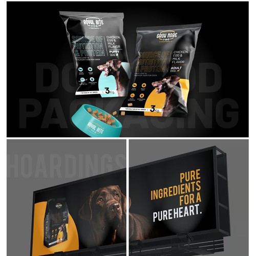 Royal Bite Dog Food packaging and branding