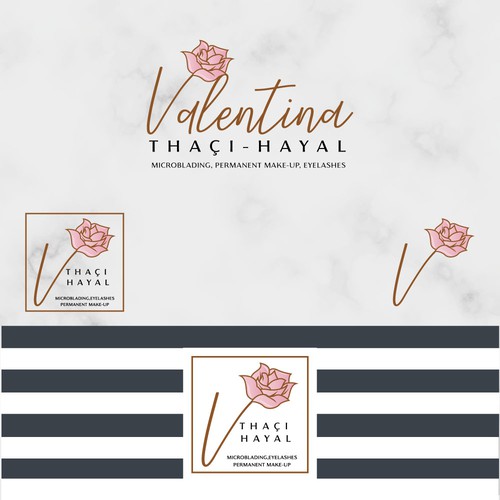 Feminine logo for cosmetic studio