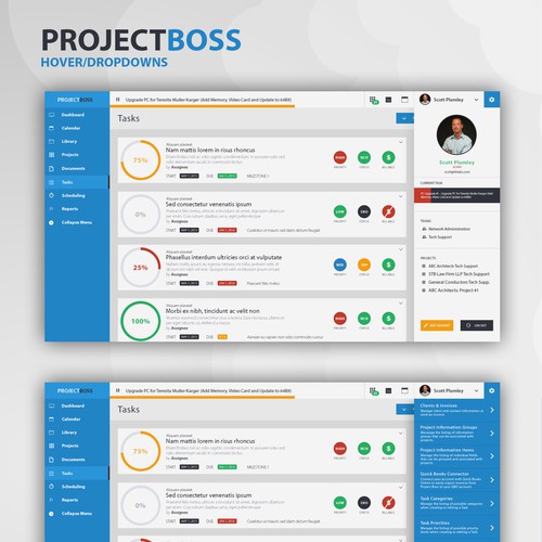 ProjectBoss UI/UX Design