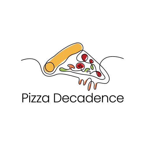 pizza line art logo