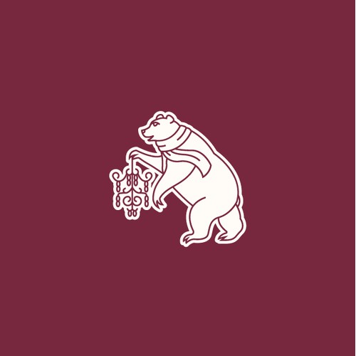 Simple Line Art Bear Logo