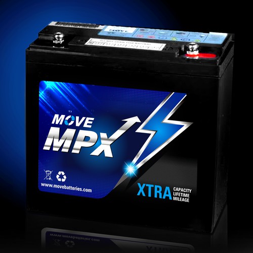 Move Batteries Label Design