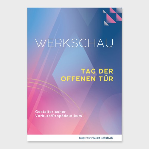 Abstract flyer design for WERKSCHAU