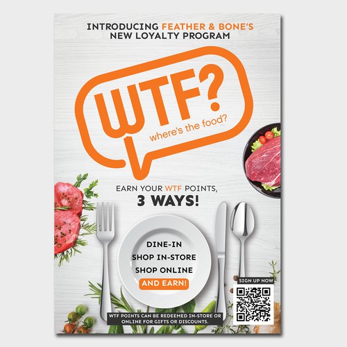 WTF (Where's The Food) Promo Poster/Flyer