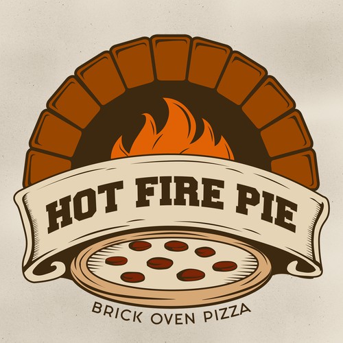 Logo for a Brick Oven Pizza Restaurant