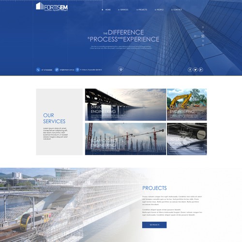 Construction Concept Landing Page