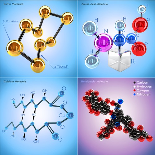 12 Chemical Molecule Illustrations