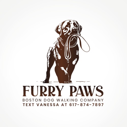 Logo for Furry Paws Dog Walking company