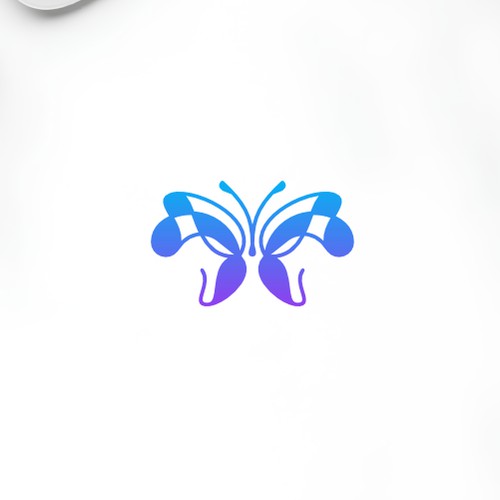 abstract butterfly logo with a minimalist