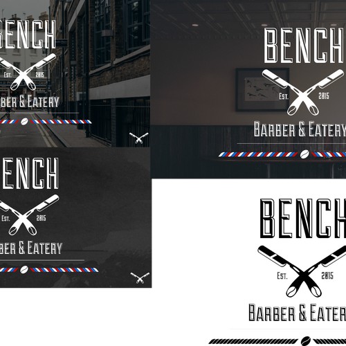 Minimal modern Logo for BENCH BARBERS