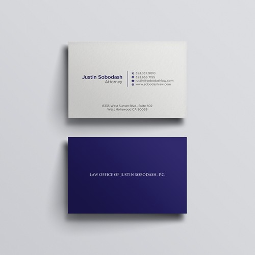 Law firm and MOO sized Business card