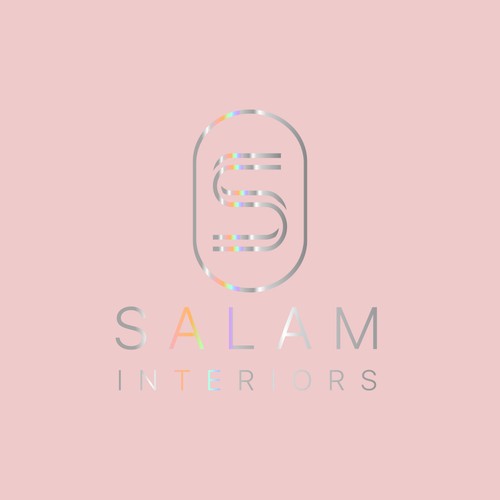 Modern Holographic logo for a Qatar based Interior Designing company