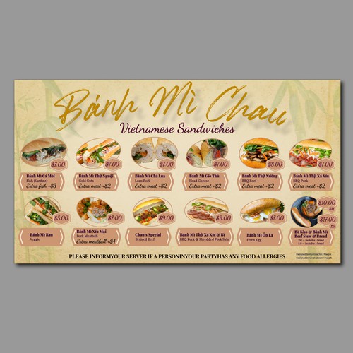 Digital menu