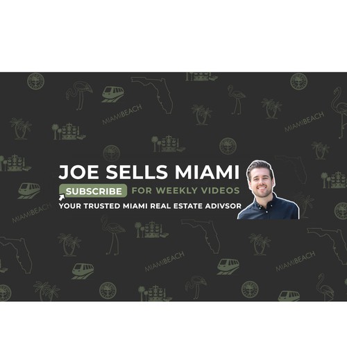 YouTube Channel Banner with a Tropical Miami Vibe