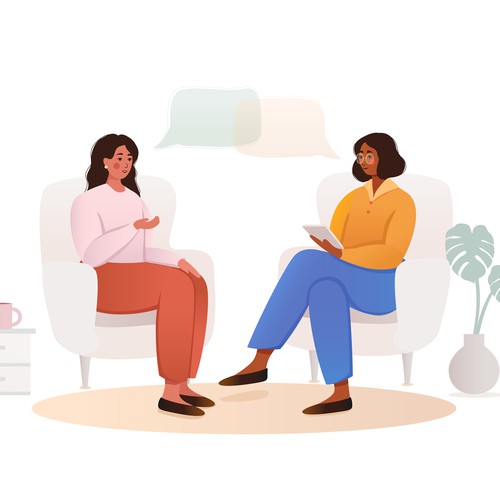 Illustrations for psychologist group practice website