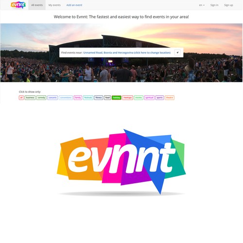 Logo for "evnnt.com "