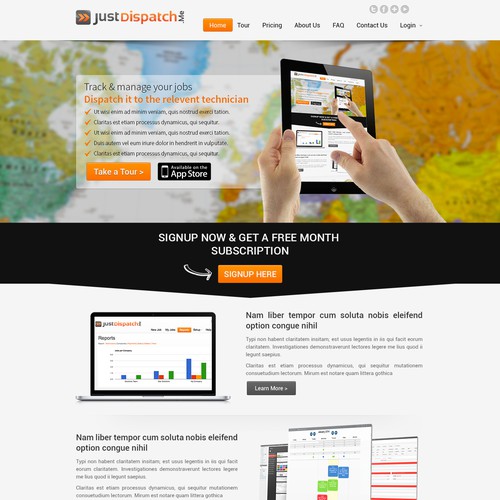 Create winning design for JustDispatch.Me