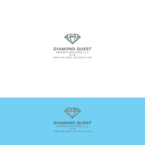 Create an amazing elegant unique home logo for "Diamond Quest Property Solutions"