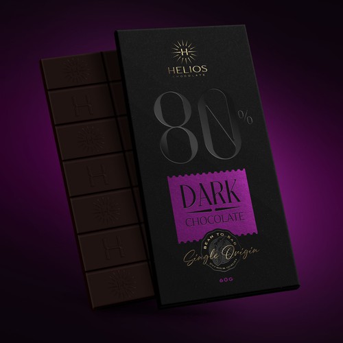 Chocolate bar packaging for a Premium bean to bar Chocolate