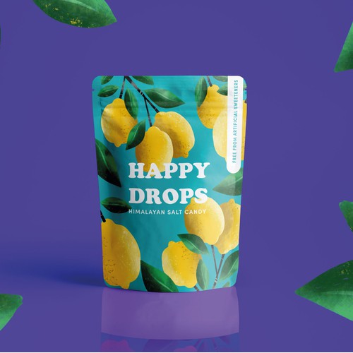 Lemon candy that pops out
