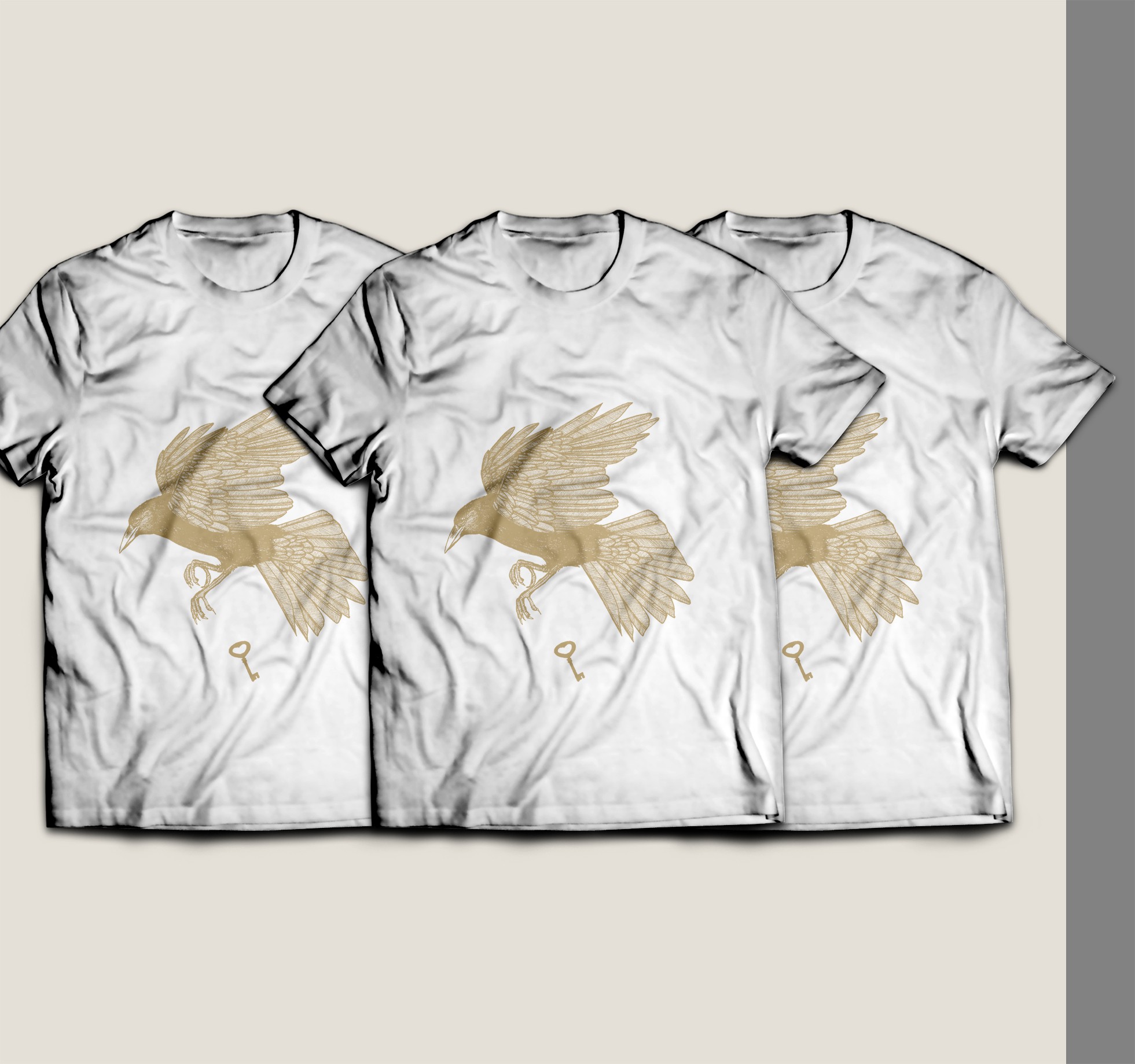 Design an engaging t-shirt layout with an existing illustration element