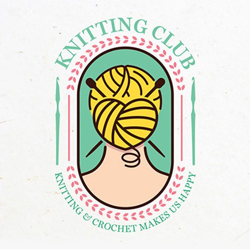 Logo for Wool company & club of knitting and crochet aficionados.