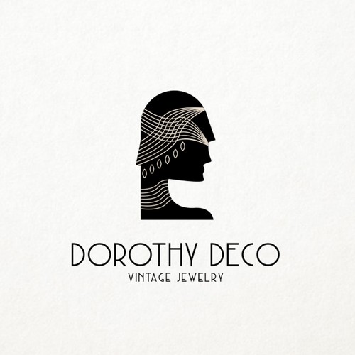 Art Deco vintage jewelry logo design