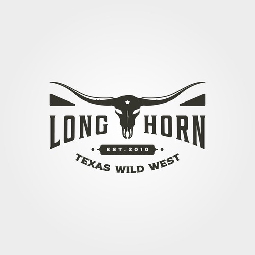 texas longhorn vintage logo design