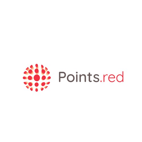 Pointed logo with 3d effect. 