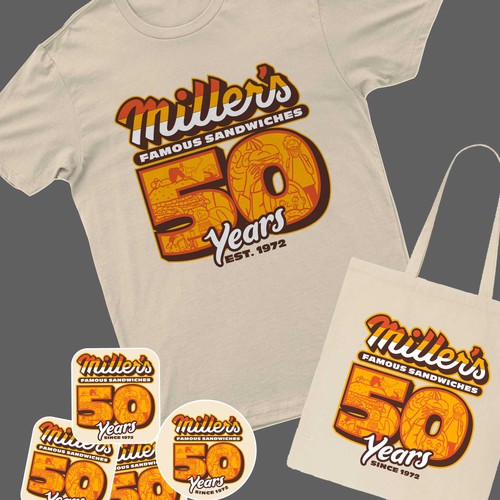 Vintage t-shirt dor Miller's Famous Sandwich 