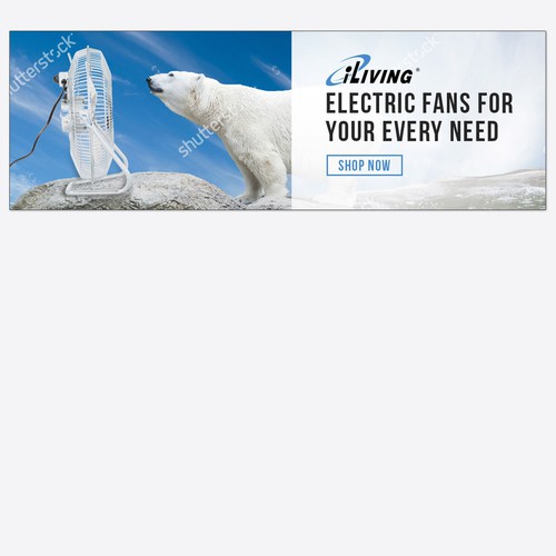 Web banner Ad concept for Electric fan