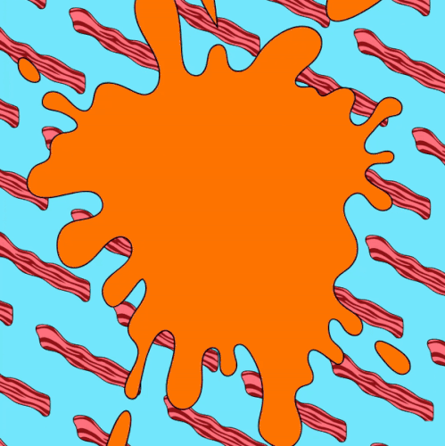 Flying burger animation