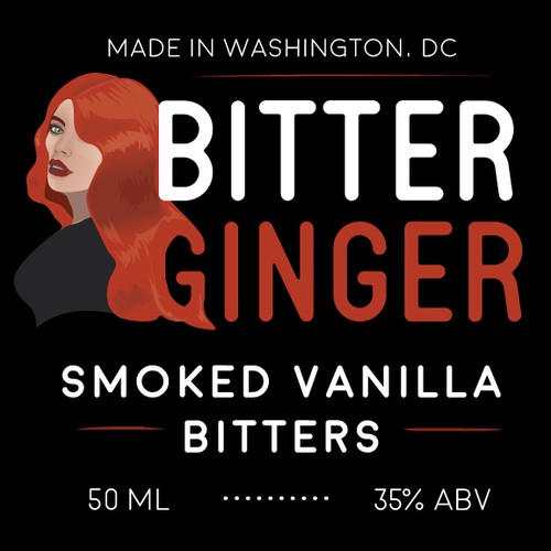 Label for "Bitter Ginger" alcohol bitters