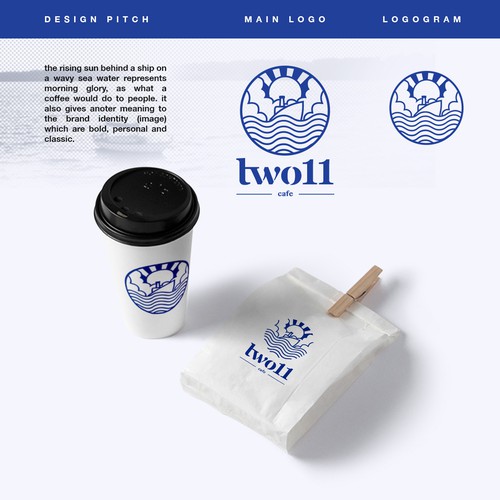 Logo Design for Two11 Cafe