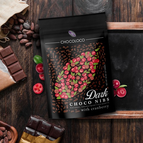 Dark Chocolate Nibs Label Design