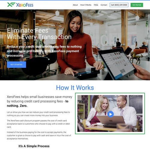 Clean Modern Website Design for Payment Processing Startup