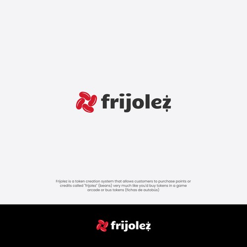 Modern, simple and iconic logo for universal token named frijolez