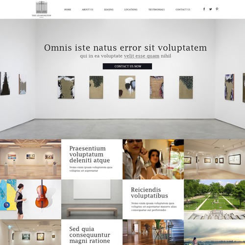 Art gallery website design