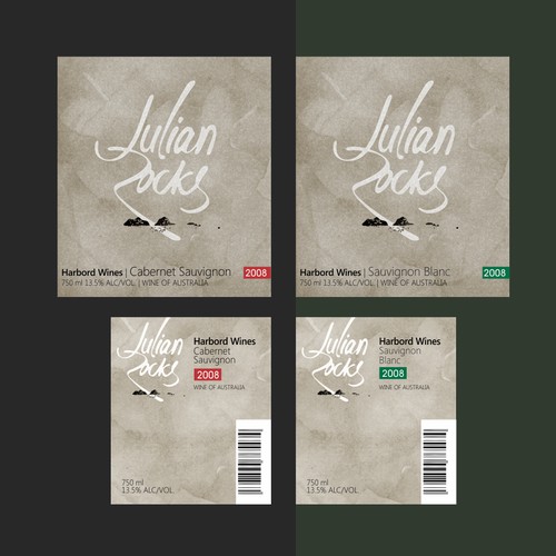 WIne Brand and Front & Back Labels (Two wine teirs)