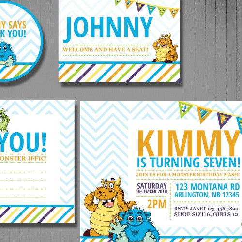 Create a fun & exciting Children's Party Invitation Set using Red Jelly Bean's own characters! :)