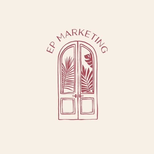 Design a unique door logo to attract real estate agents