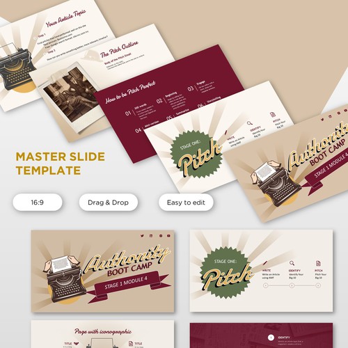 Retro style PowerPoint template