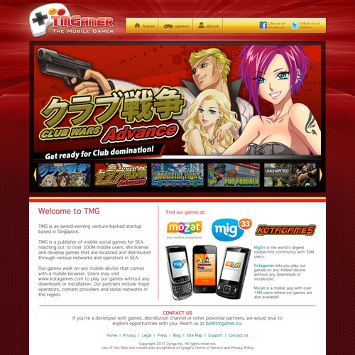 website design for TMGAMER