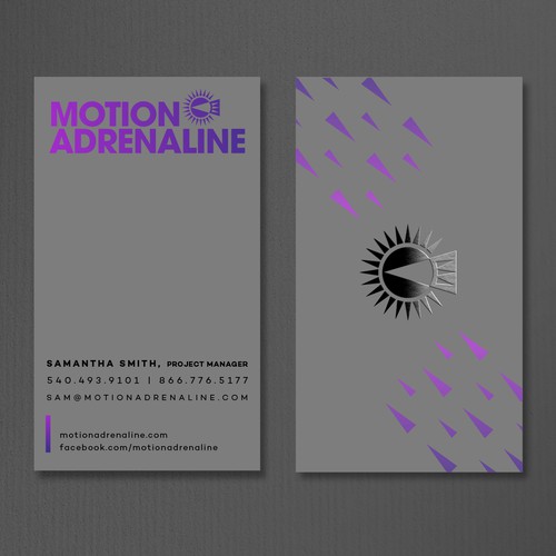 Motion Adrenaline Business card design