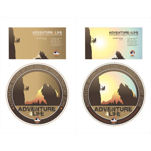 logo and business card for Adventure4Life