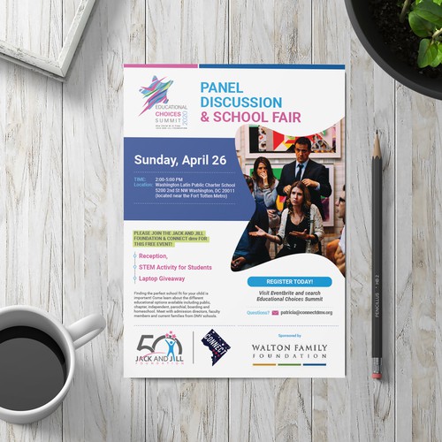 Flyer For Panel Discussion & School Fair