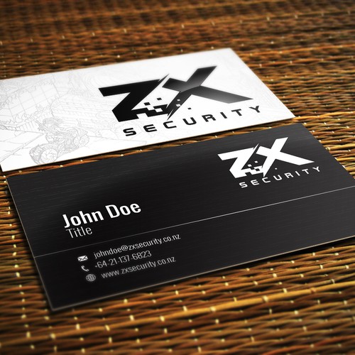 Create a tech-inspired business card for an IT Security Company